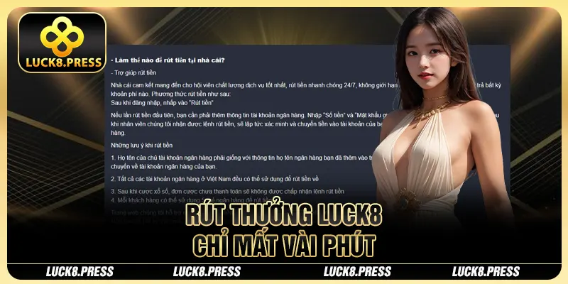 Luck8 33 Rút thưởng Luck8 chỉ mất vài phút